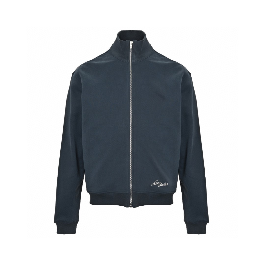Acne Studios 后背高抛字母拉链夹克 外套 长袖 深蓝色 黑色 B0 CI0200-BPA