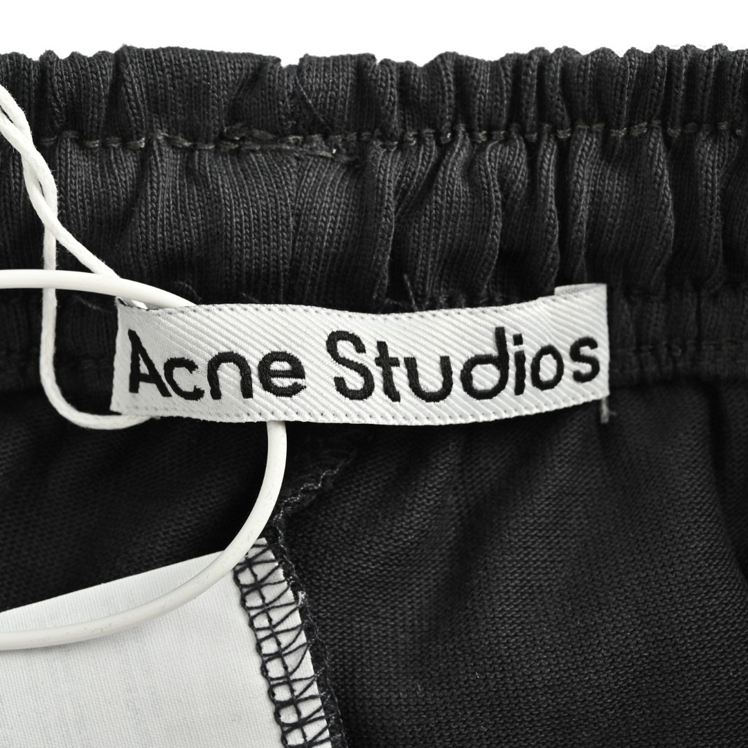 Acne Studios 口袋徽标印花休闲裤 运动裤 长裤 裤子 黑色 B0 AK0364-900