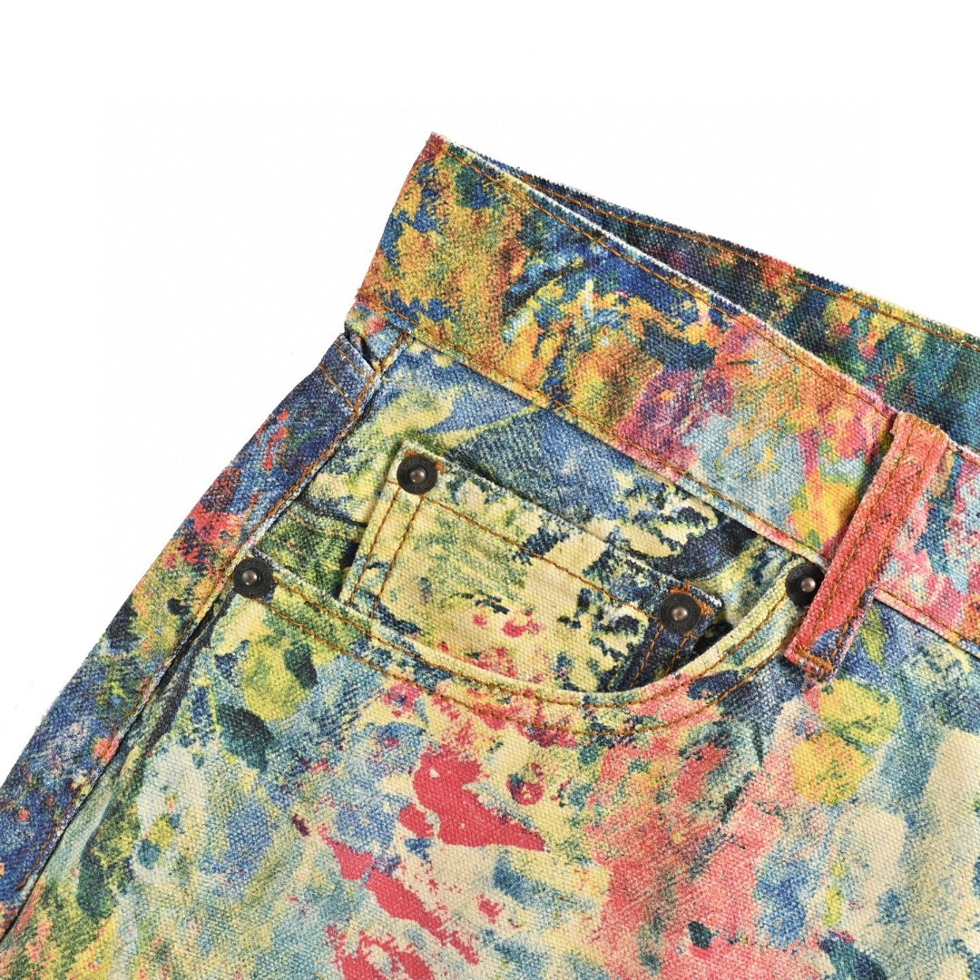 Acne Studios 彩色油画牛仔裤 长裤 裤子 B5 AK0898-ALD