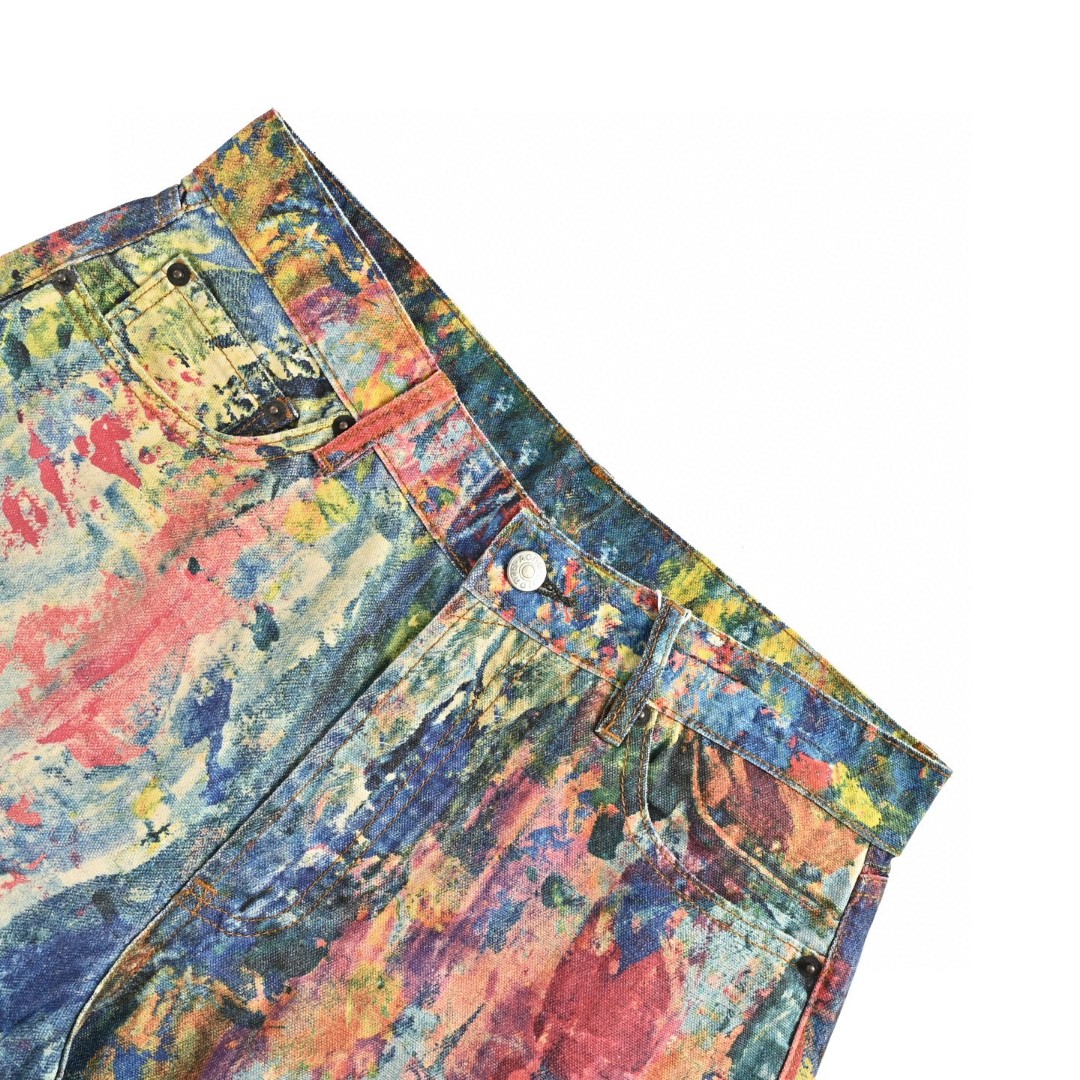 Acne Studios 彩色油画牛仔裤 长裤 裤子 B5 AK0898-ALD