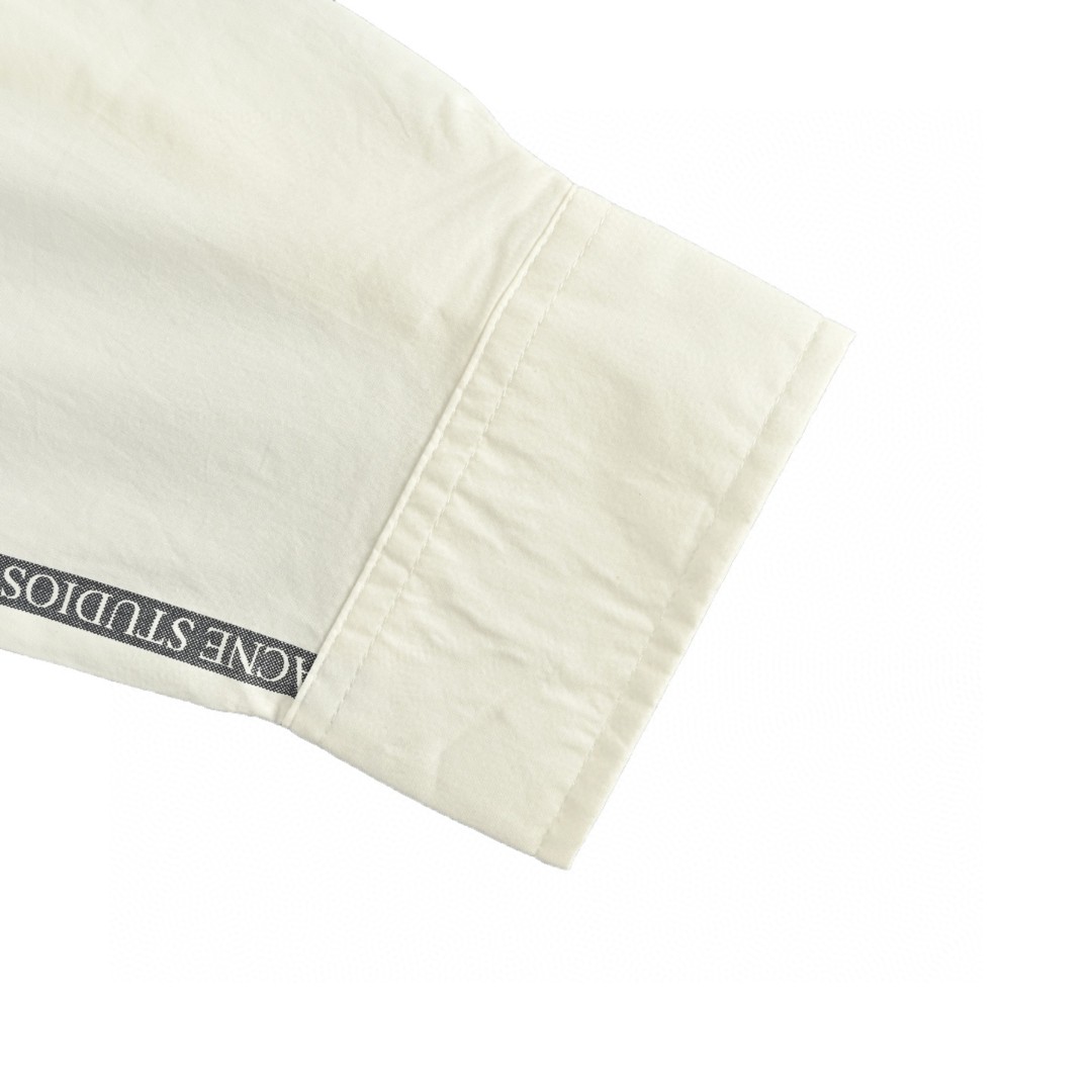 Acne Studios 提花徽标廓形衬衫 外套 长袖 白色 A5
