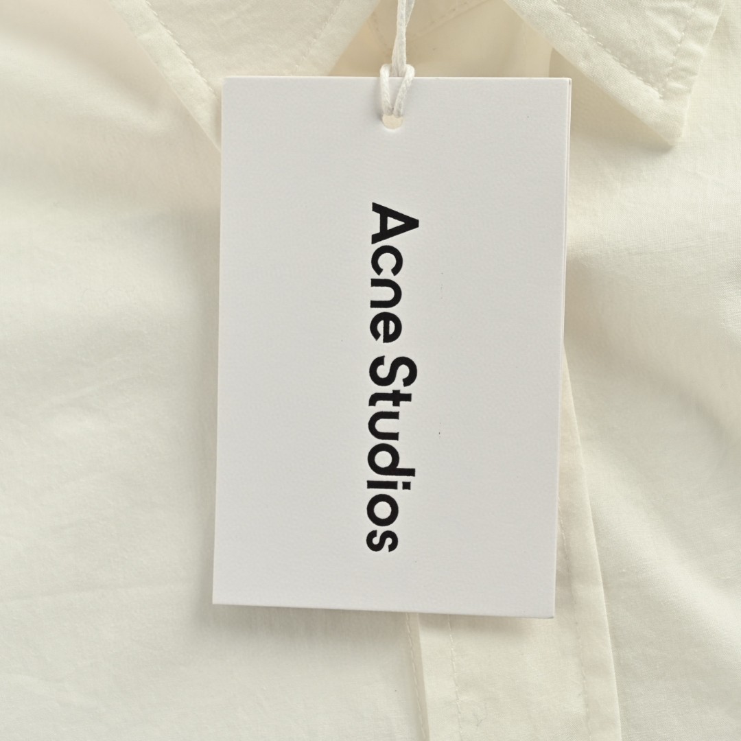 Acne Studios 提花徽标廓形衬衫 外套 长袖 白色 A5