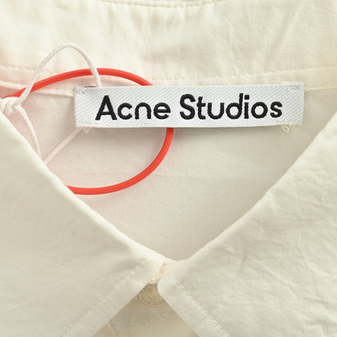 Acne Studios 提花徽标廓形衬衫 外套 长袖 白色 A5