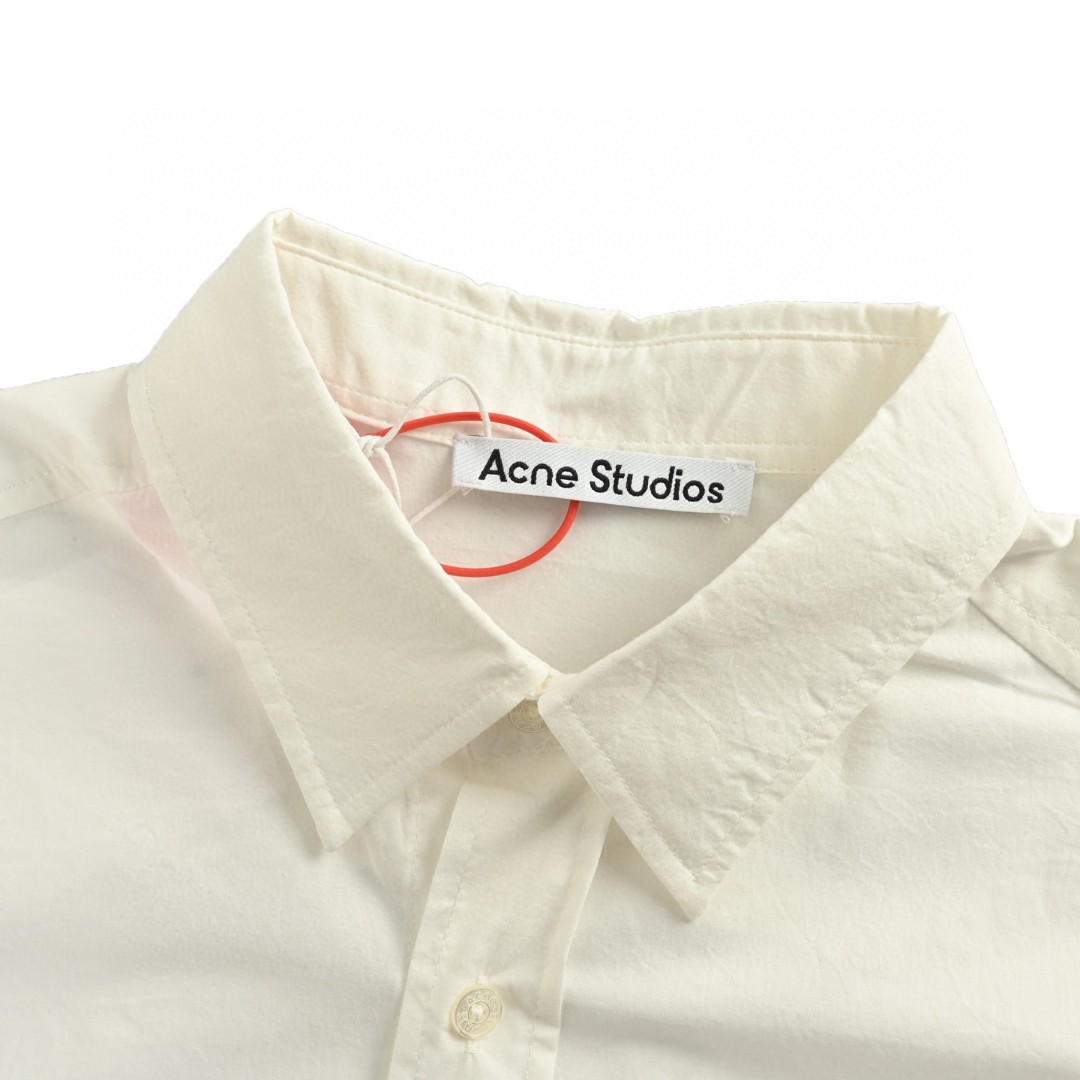 Acne Studios 提花徽标廓形衬衫 外套 长袖 白色 A5