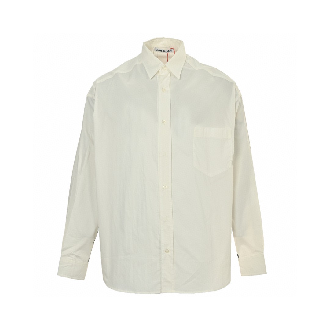 Acne Studios 提花徽标廓形衬衫 外套 长袖 白色 A5