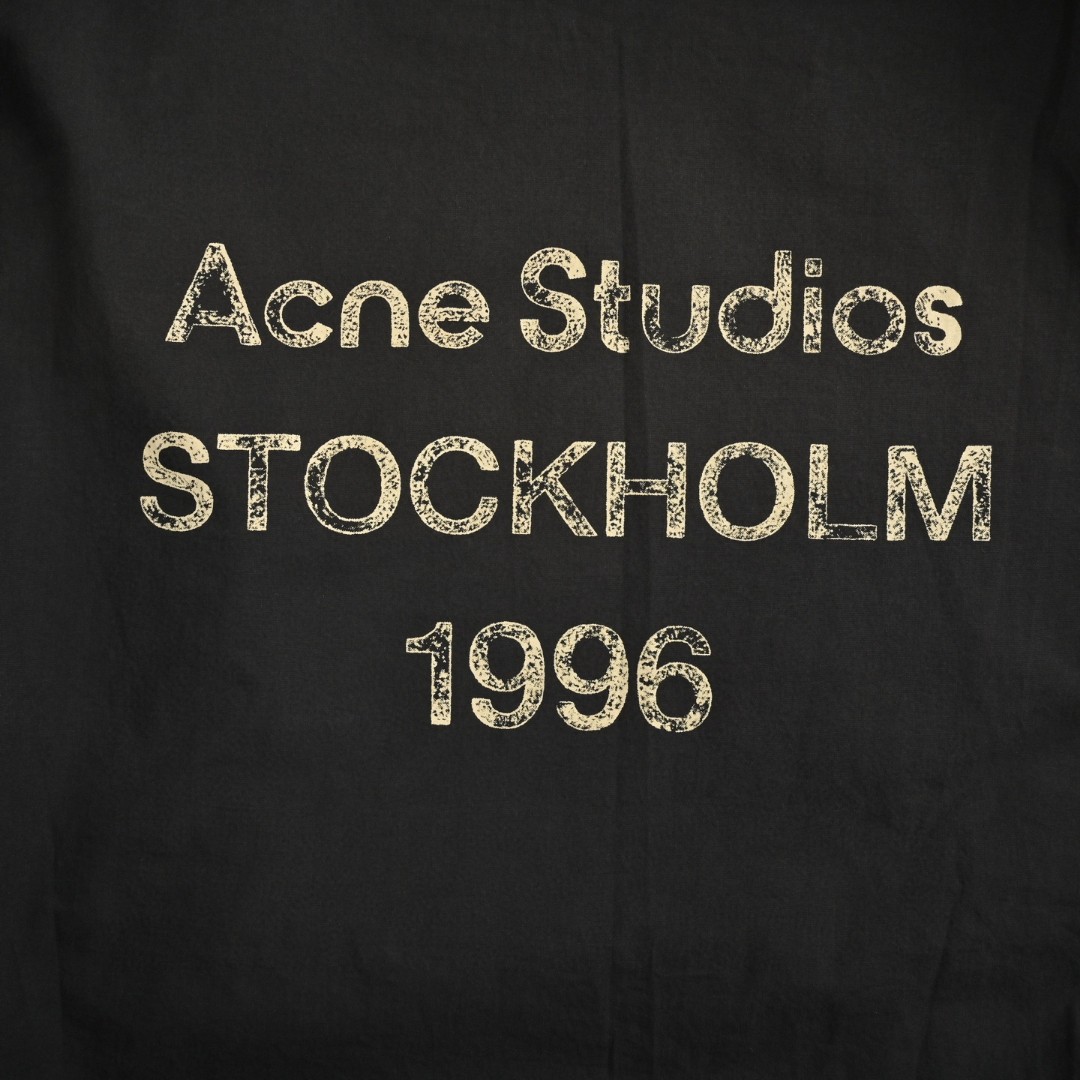 Acne Studios 1996做旧字母印花拉链夹克 外套 长袖 白色 黑色 B5 B90863-DC6