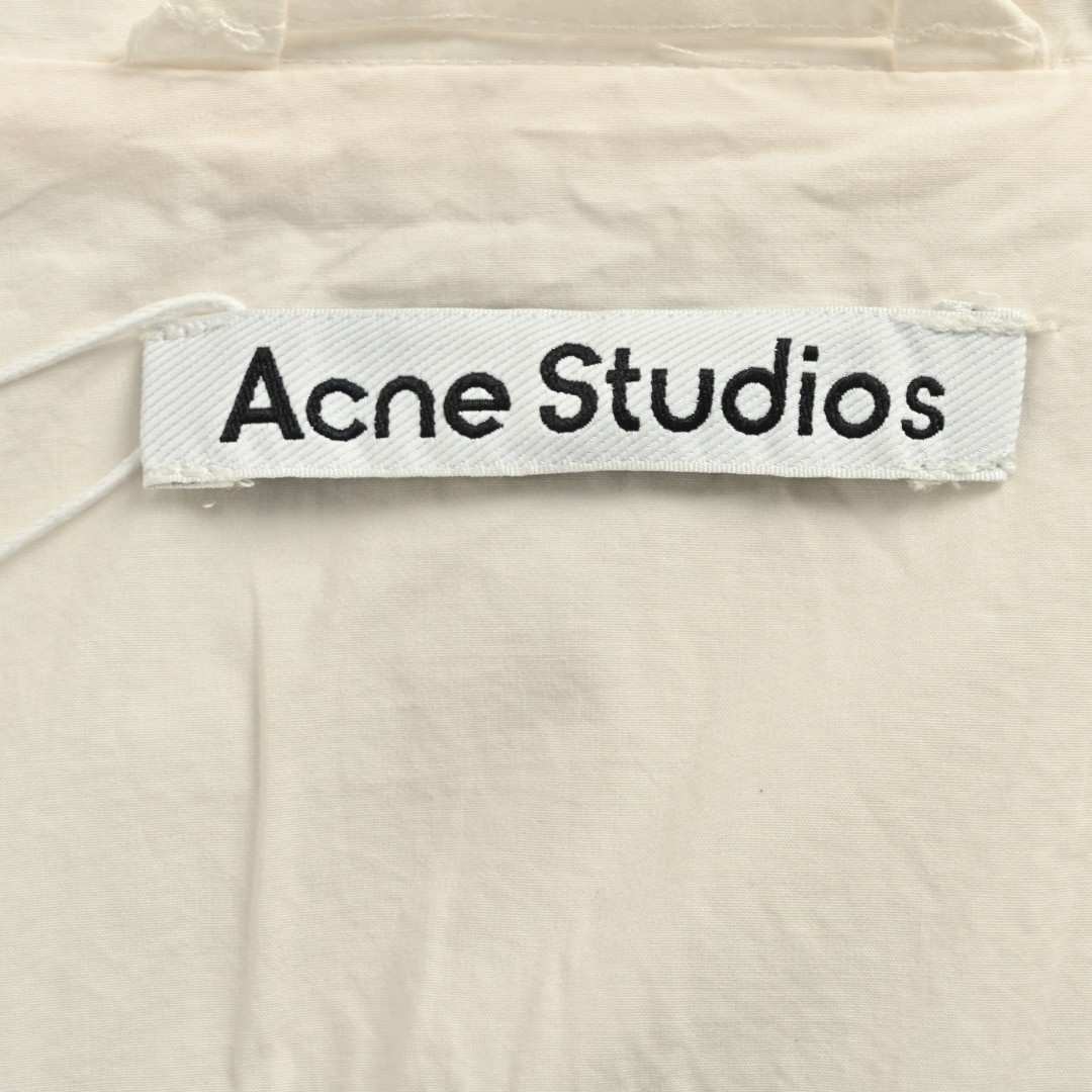 Acne Studios 1996做旧字母印花拉链夹克 外套 长袖 白色 黑色 B5 B90863-DC6