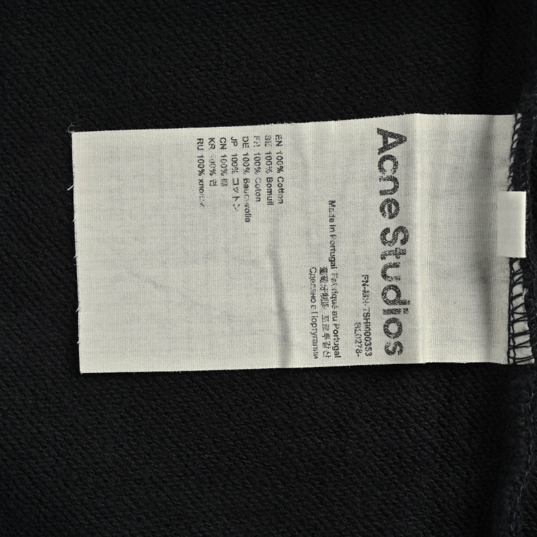 Acne Studios 字母徽标印花圆领卫衣 T恤 长袖 白色 黑色 A5 CI0169-900