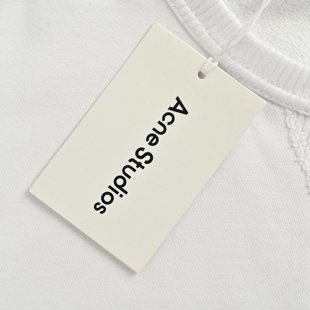 Acne Studios 字母徽标印花圆领卫衣 T恤 长袖 白色 黑色 A5 CI0169-900