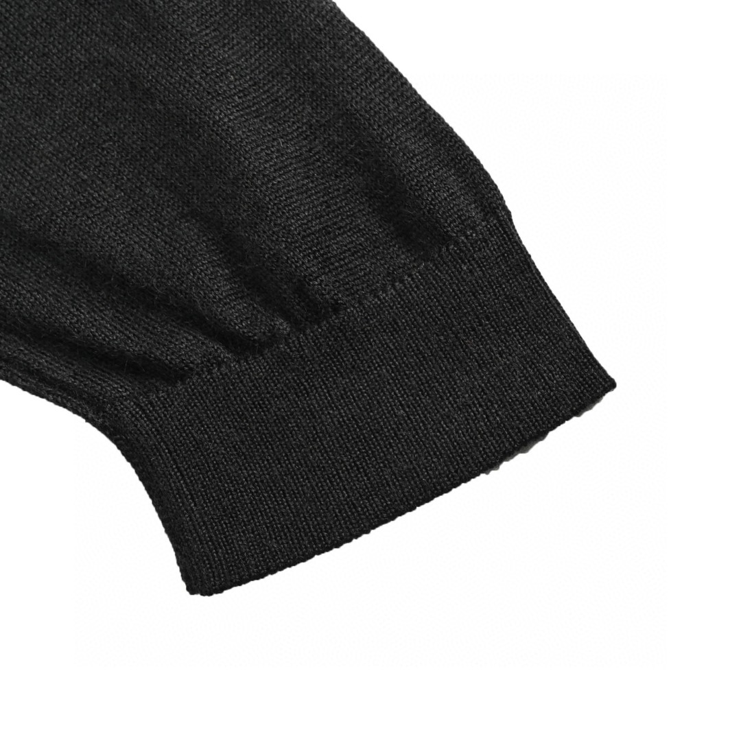 Acne Studios 后背蝴蝶结羊毛拉链外套 毛衣 针织衫 长袖 黑色 B5