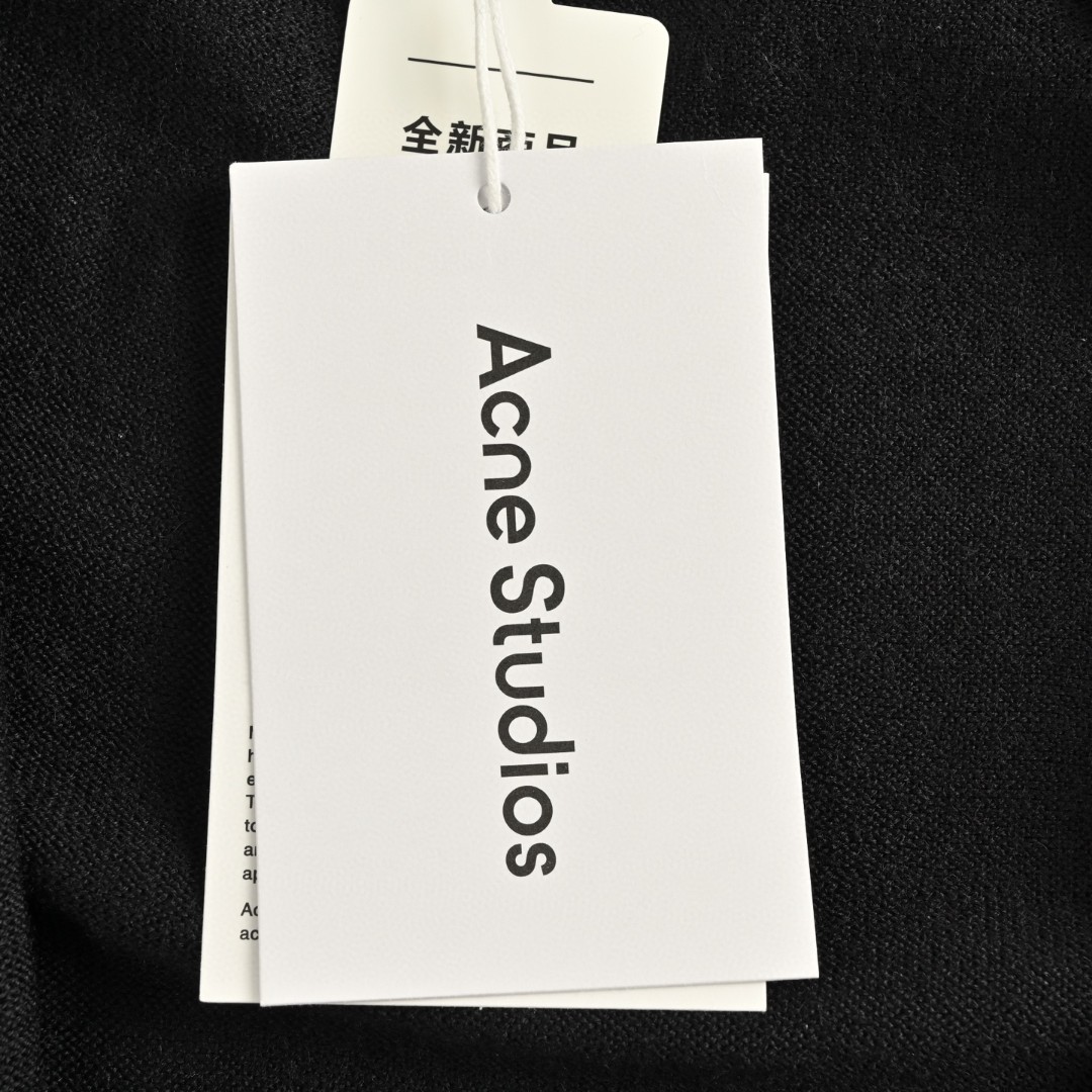 Acne Studios 后背蝴蝶结羊毛拉链外套 毛衣 针织衫 长袖 黑色 B5