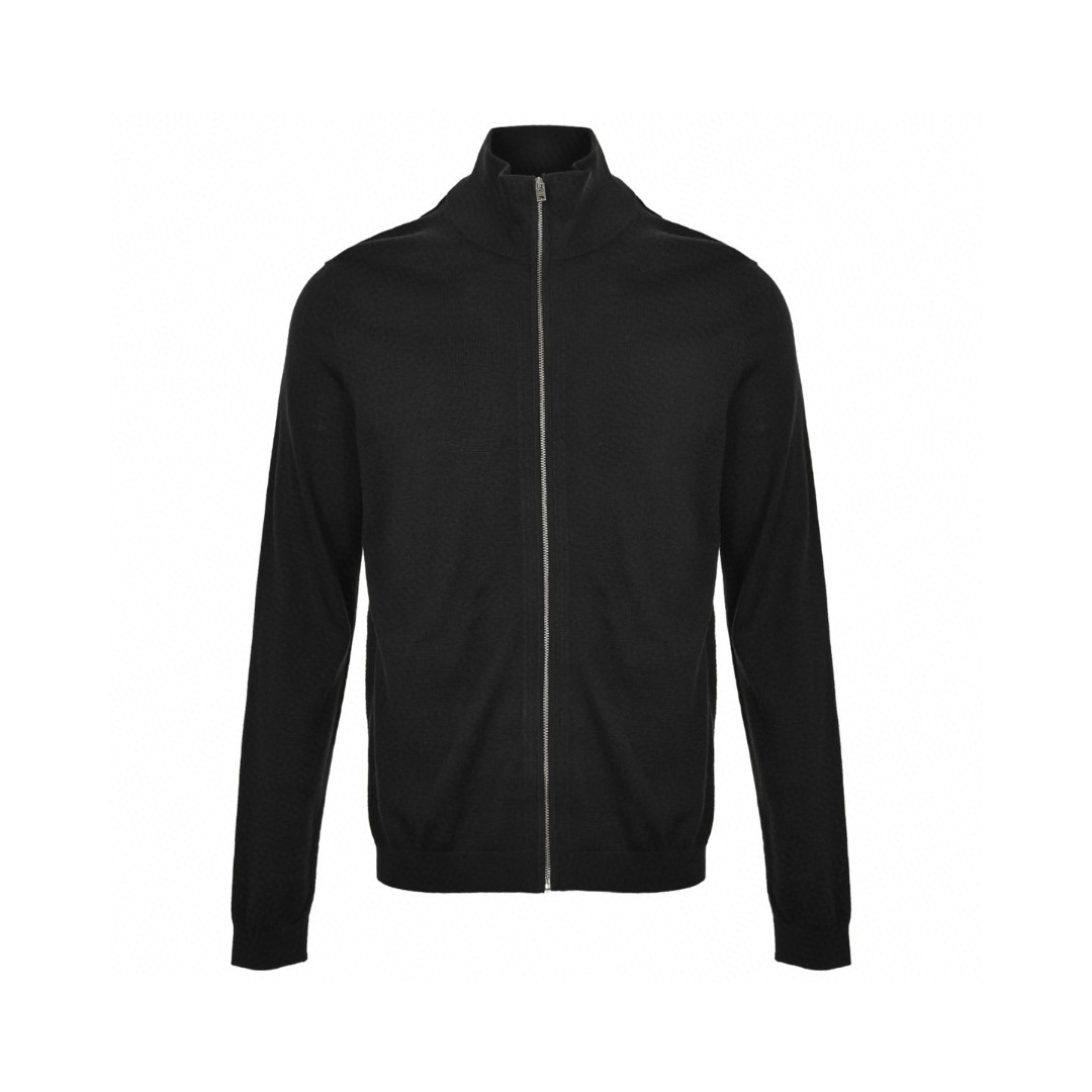 Acne Studios 后背蝴蝶结羊毛拉链外套 毛衣 针织衫 长袖 黑色 B5