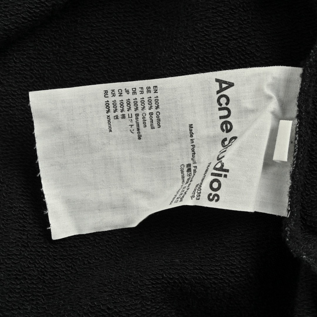 Acne Studios 做旧印花破洞圆领卫衣 外套 长袖 灰绿色 黑灰色 B0 CI0179-BCA