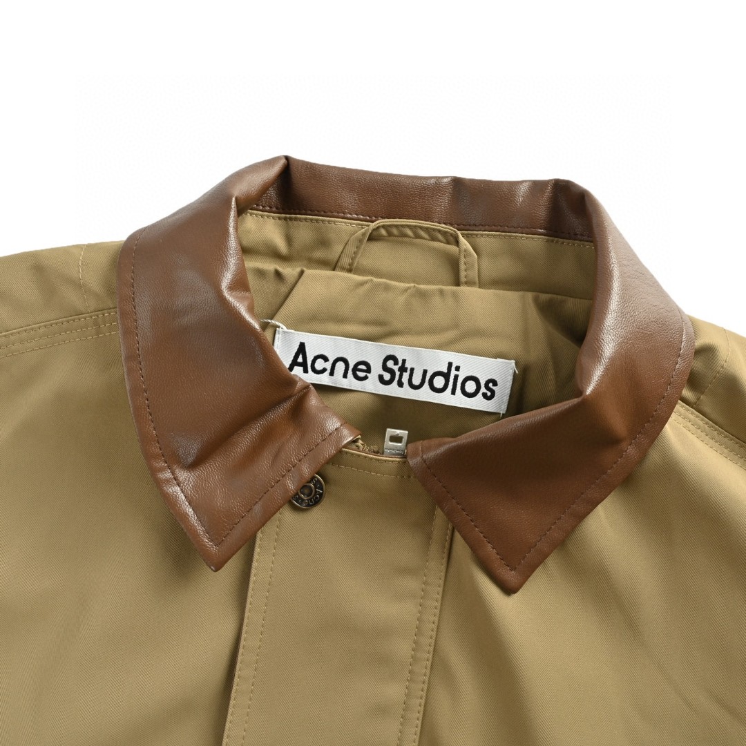 Acne Studios 巴恩风拼皮领拉链夹克 外套 长袖 C0 