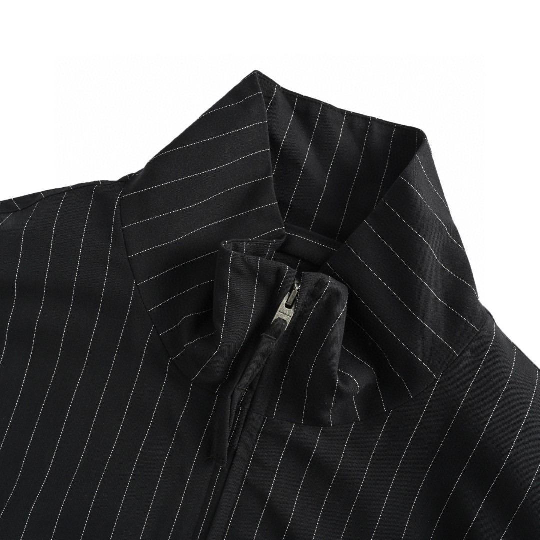 Acne Studios 蝴蝶结竖条纹拉链夹克 外套 长袖 C0 B90849-BG3