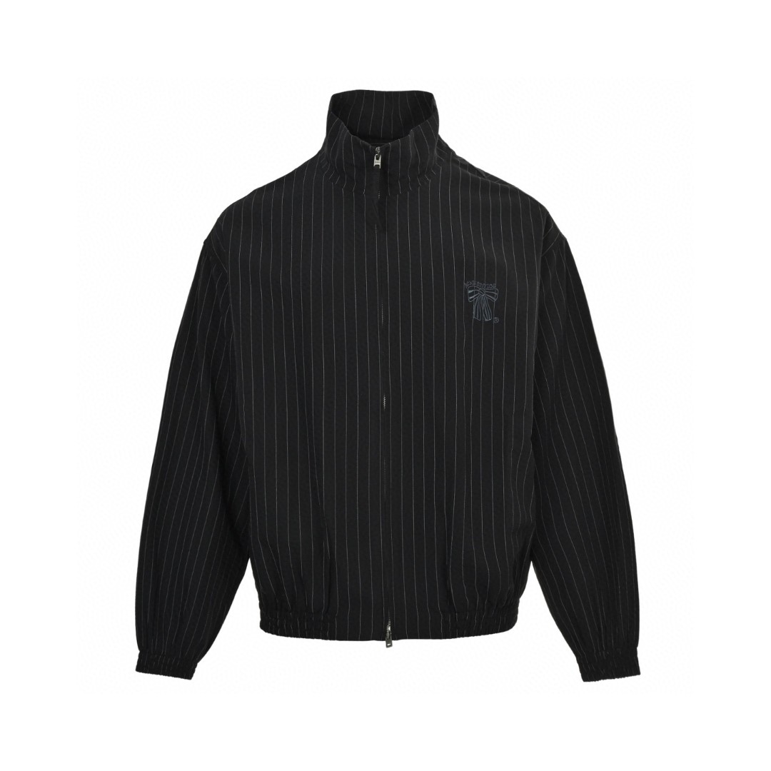 Acne Studios 蝴蝶结竖条纹拉链夹克 外套 长袖 C0 B90849-BG3