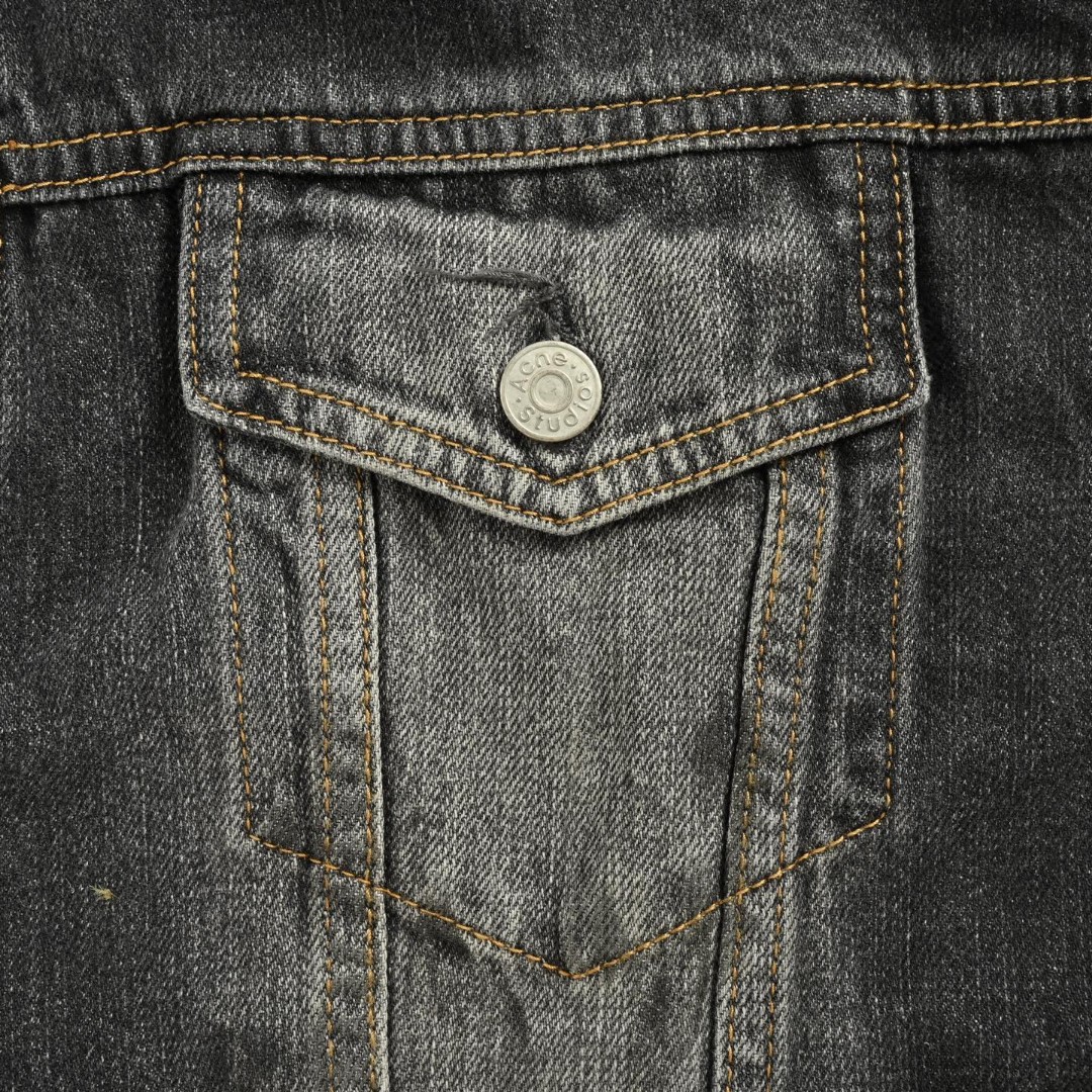 Acne Studios 水洗泼墨牛仔外套 夹克 长袖 灰色 C0 C90190-900