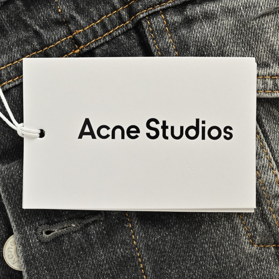 Acne Studios 水洗泼墨牛仔外套 夹克 长袖 灰色 C0 C90190-900