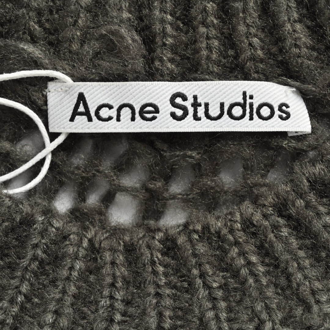 Acne Studios 镂空笑脸毛衣 针织衫 外套 长袖 B0 A60576-AMY