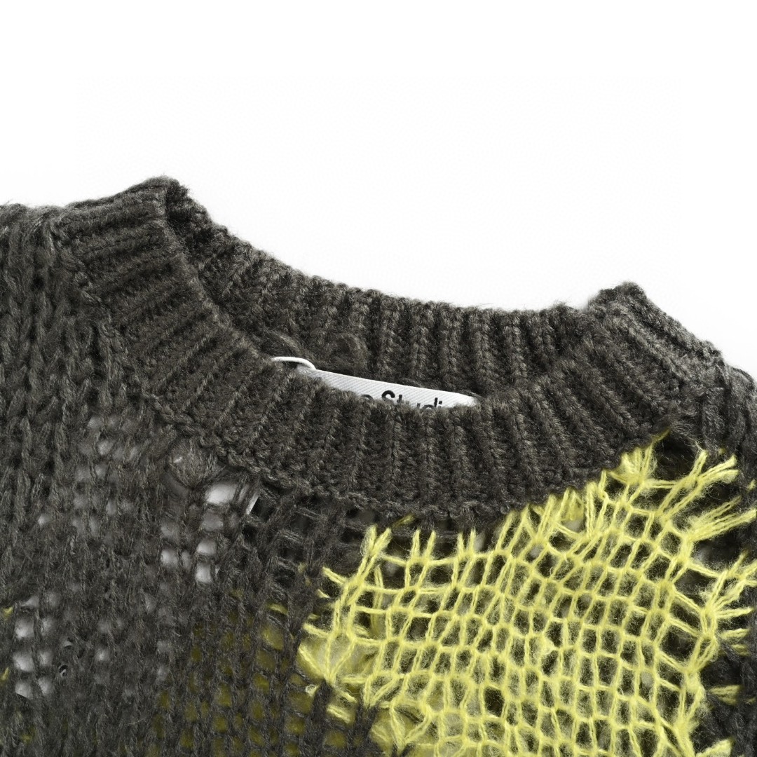 Acne Studios 镂空笑脸毛衣 针织衫 外套 长袖 B0 A60576-AMY