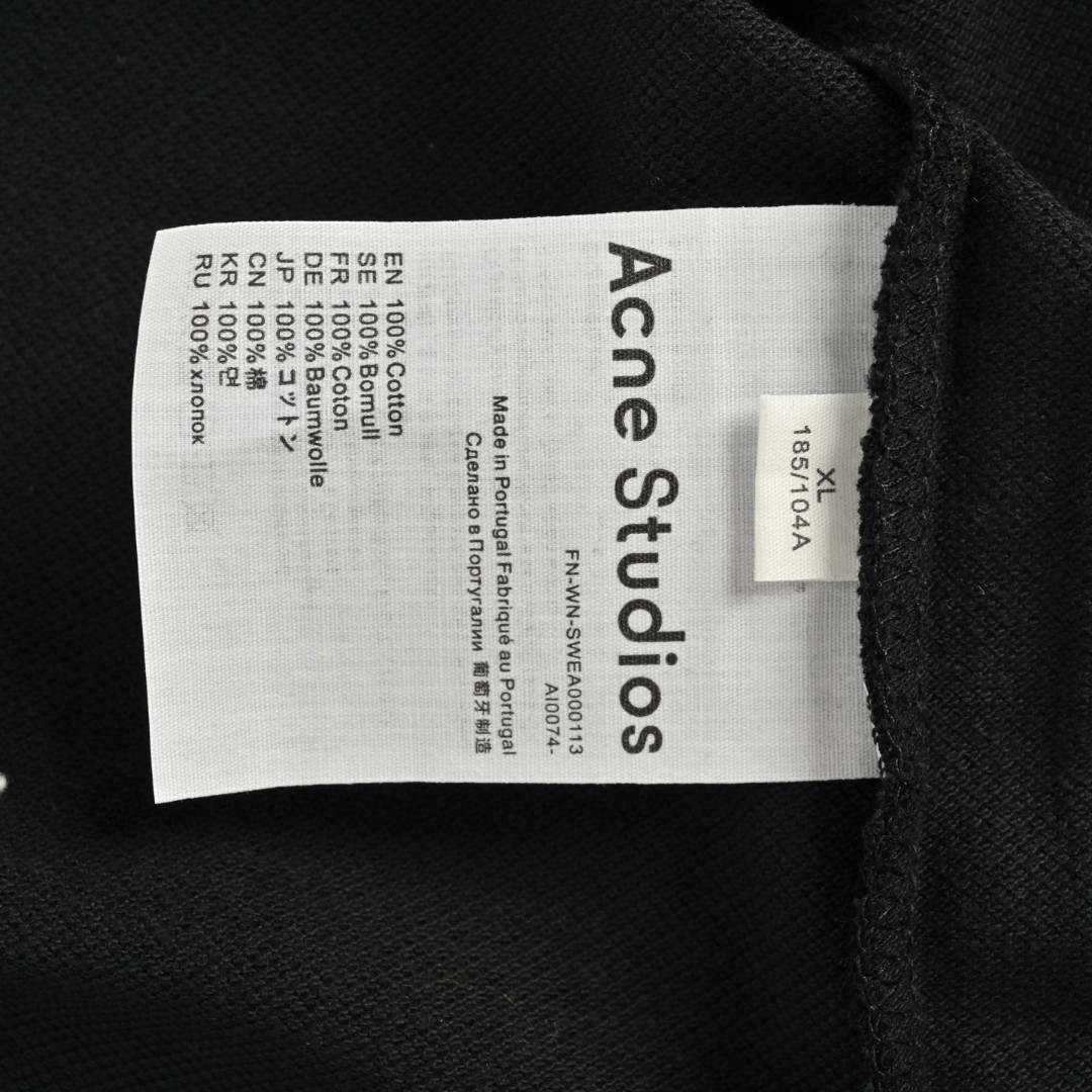 Acne Studios 刺绣字母T恤 打底衫 长袖 灰色 黑色 A5 CL0339-DJO