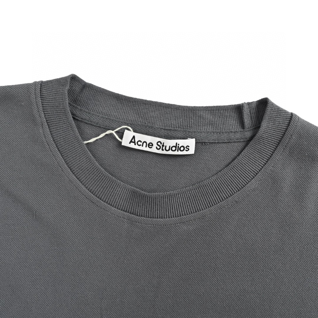 Acne Studios 刺绣字母T恤 打底衫 长袖 灰色 黑色 A5 CL0339-DJO