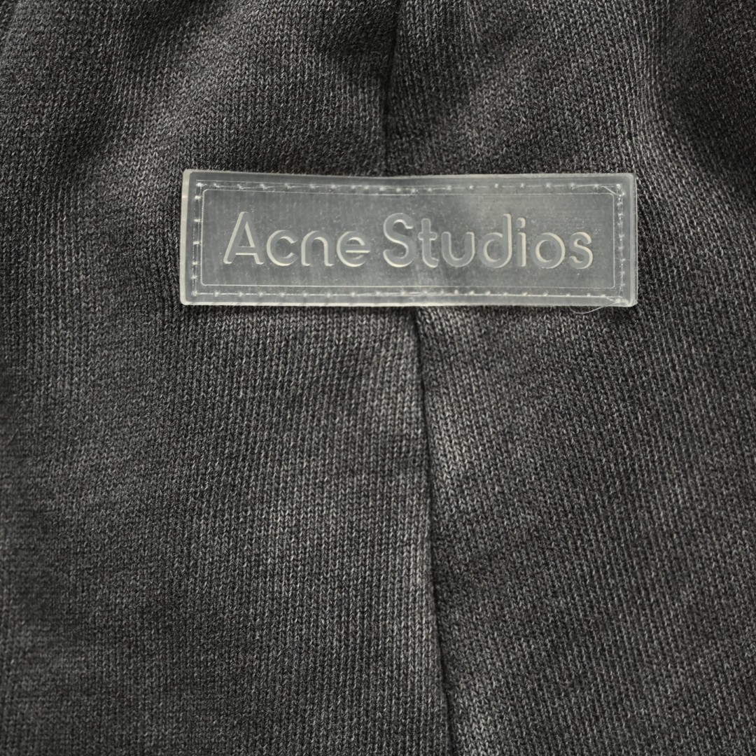 Acne Studios 水洗束脚松紧腰运动裤 休闲裤 长裤 裤子 黑灰色 B0 CK0088-BM0