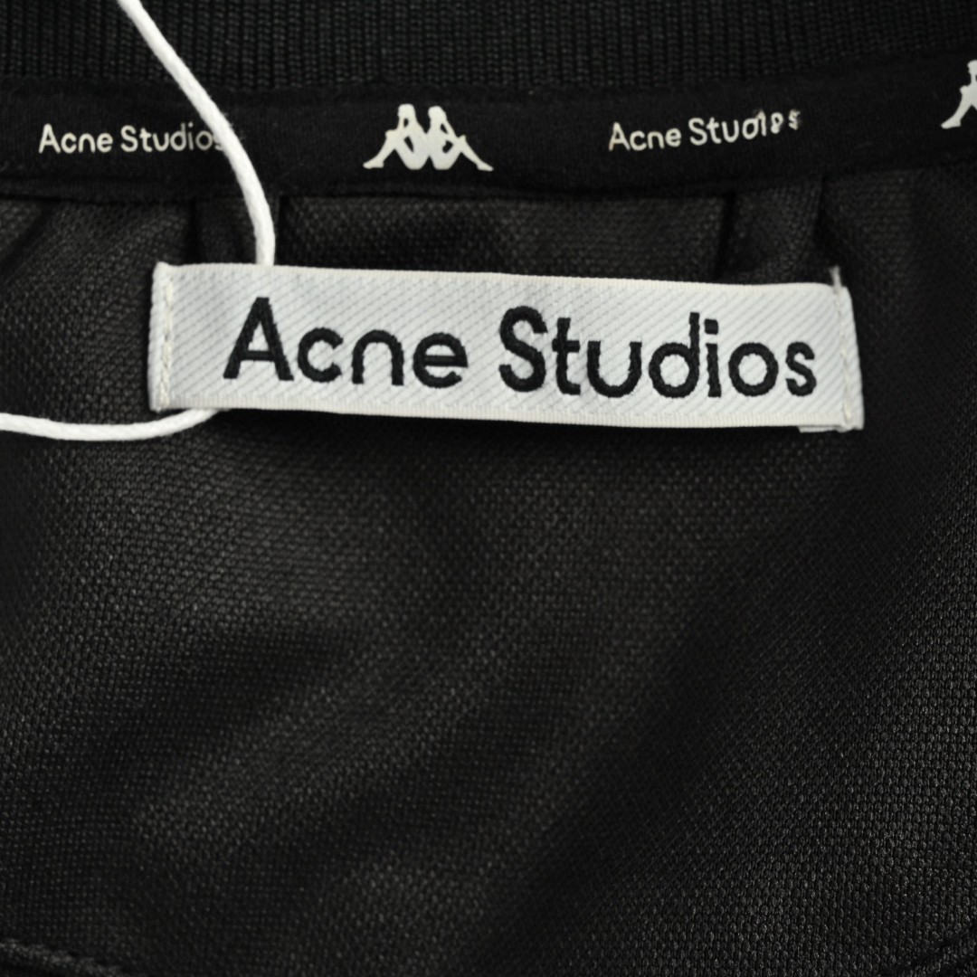 Acne Studios Kappa 联名 徽标拉链运动夹克 外套 长袖 黑色 B5 CI0196-900