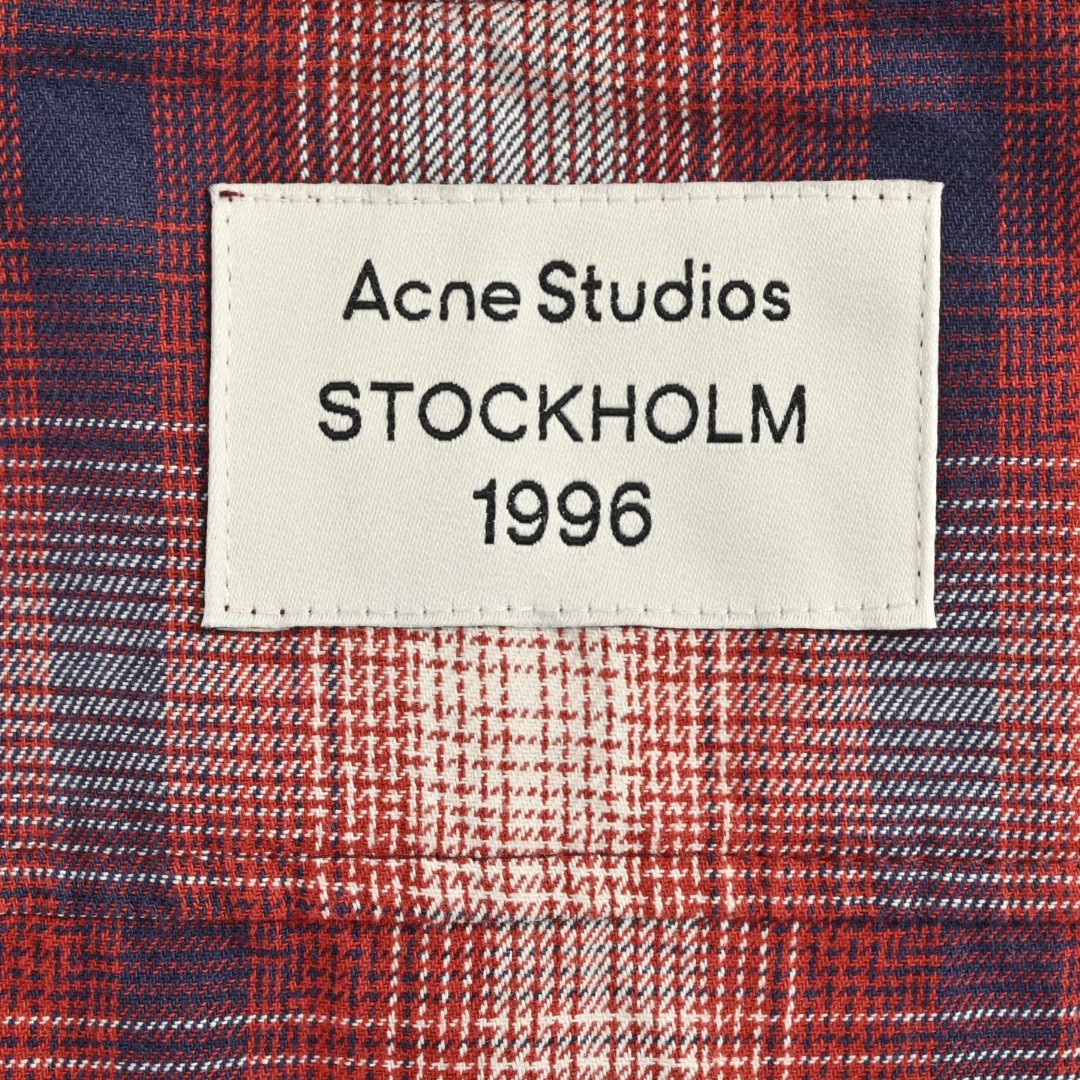Acne Studios 红白格纹衬衫 短袖 外套 A5 CB0116-ALU