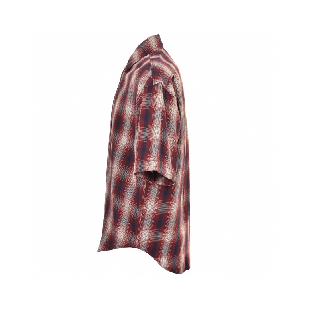 Acne Studios 红白格纹衬衫 短袖 外套 A5 CB0116-ALU