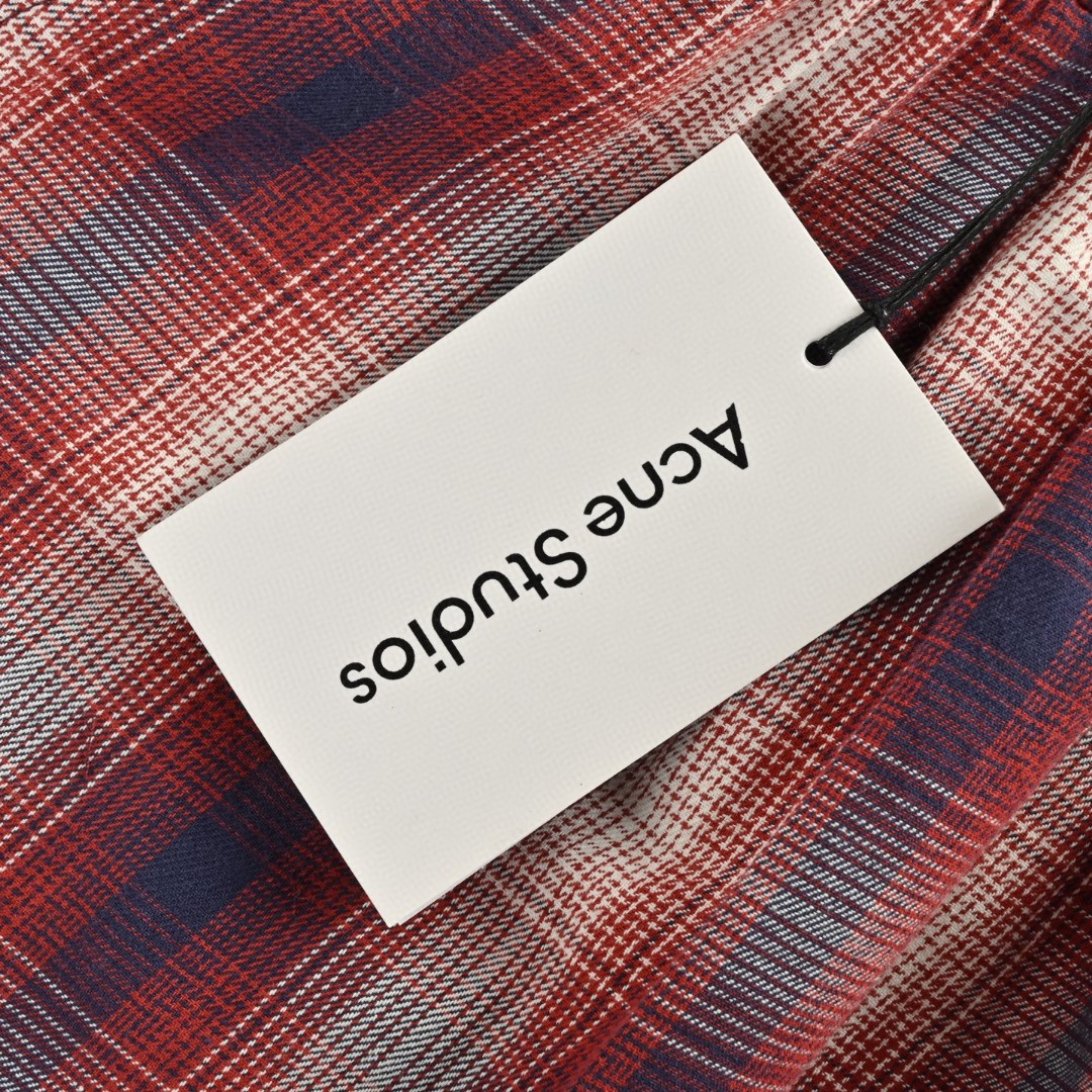 Acne Studios 红白格纹短裤 五分裤 休闲裤 裤子 A5 CE0071-ALU