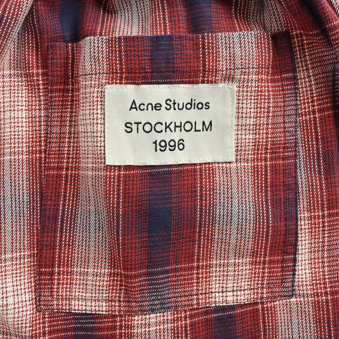 Acne Studios 红白格纹短裤 五分裤 休闲裤 裤子 A5 CE0071-ALU