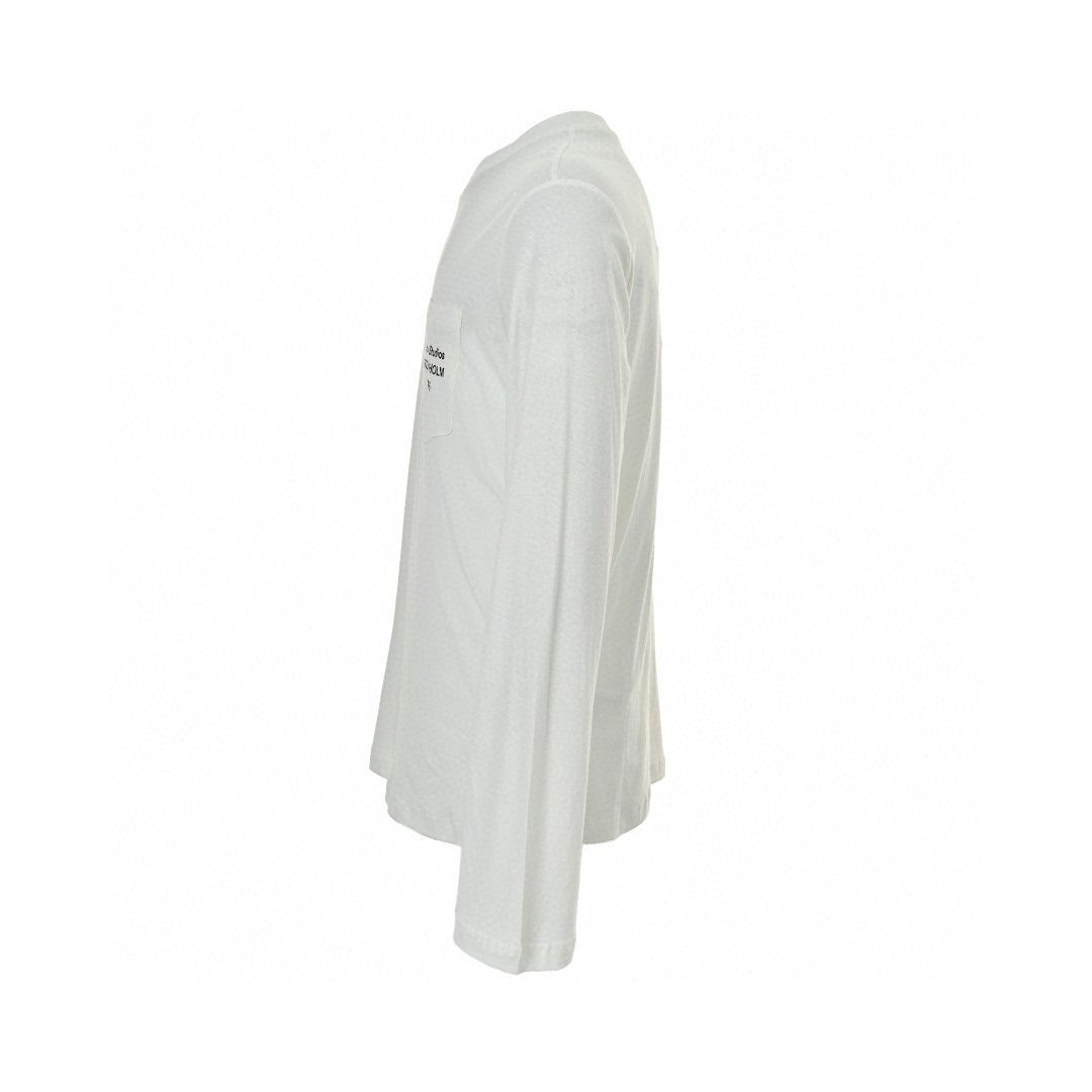 Acne Studios 口袋小标字母印花T恤 打底衫 长袖 白色 黑色 A5 CL0415-183