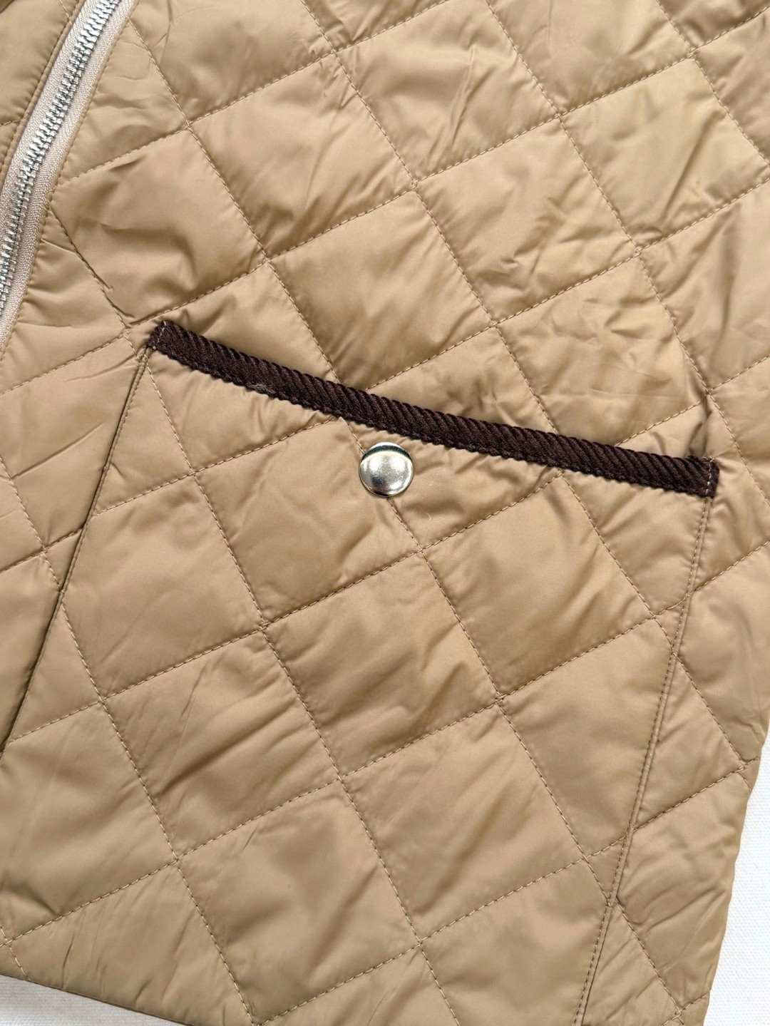 PRADA 普拉达 菱格三角标棉服外套 夹克 长袖 卡其色 C0 292167-1WQ9-F0594-S-OOO