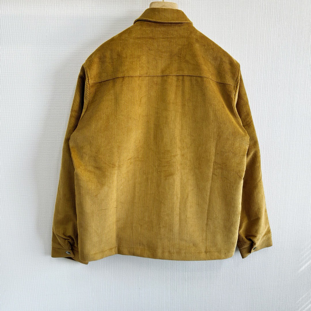 PRADA 普拉达 灯芯绒衬衫 外套 长袖 麦黄色 黑色 C0 SC798-144R-F0346-S-OOO