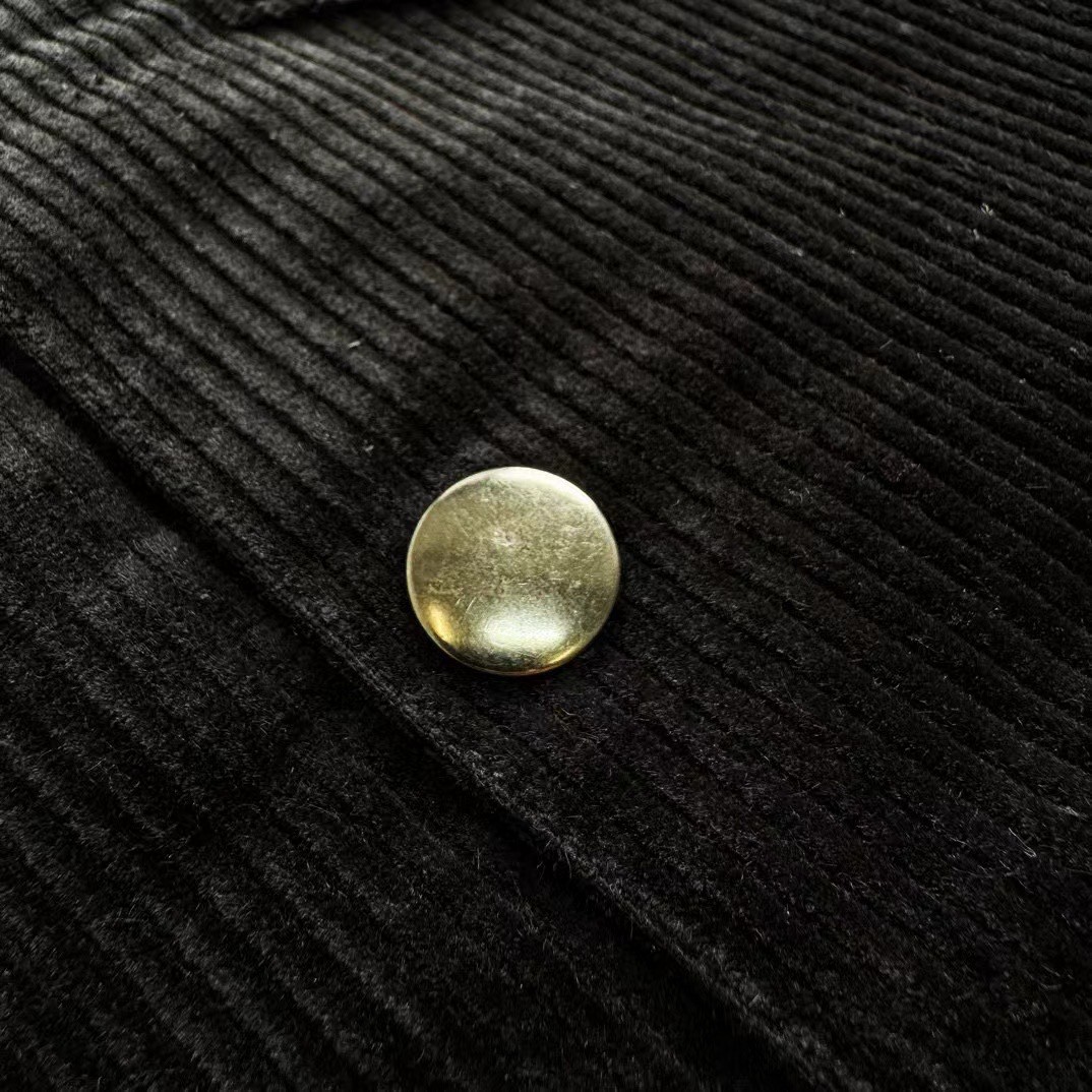 PRADA 普拉达 灯芯绒衬衫 外套 长袖 麦黄色 黑色 C0 SC798-144R-F0346-S-OOO