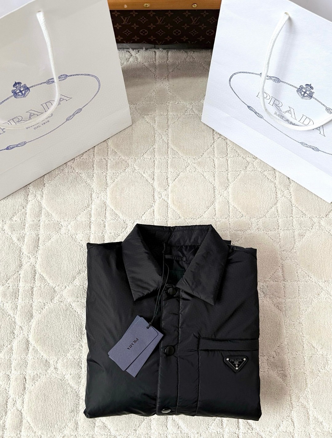 PRADA 普拉达 再生尼龙轻薄棉服 外套 夹克 长袖 黑色 C0 SGC535-1WQ9-F0002-S-OOO