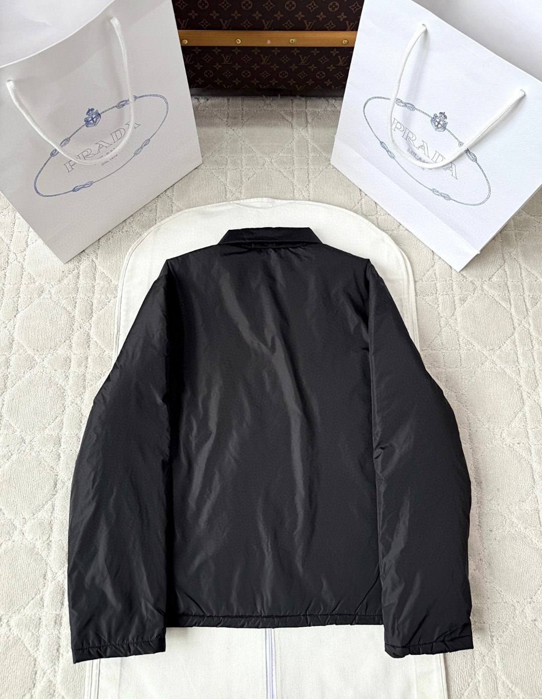 PRADA 普拉达 再生尼龙轻薄棉服 外套 夹克 长袖 黑色 C0 SGC535-1WQ9-F0002-S-OOO