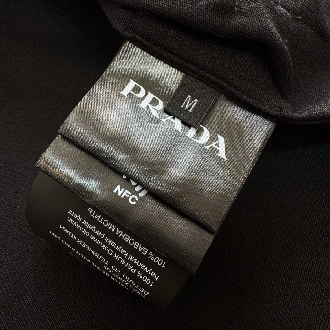 PRADA 普拉达 三角标棉质工装夹克 外套 长袖 黑色 C0 SGC830-11BZ-F0002-S-OOO