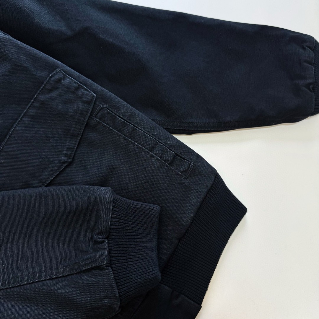 PRADA 普拉达 做旧水洗拉链牛仔外套 夹克 棉服 长袖 黑色 C0