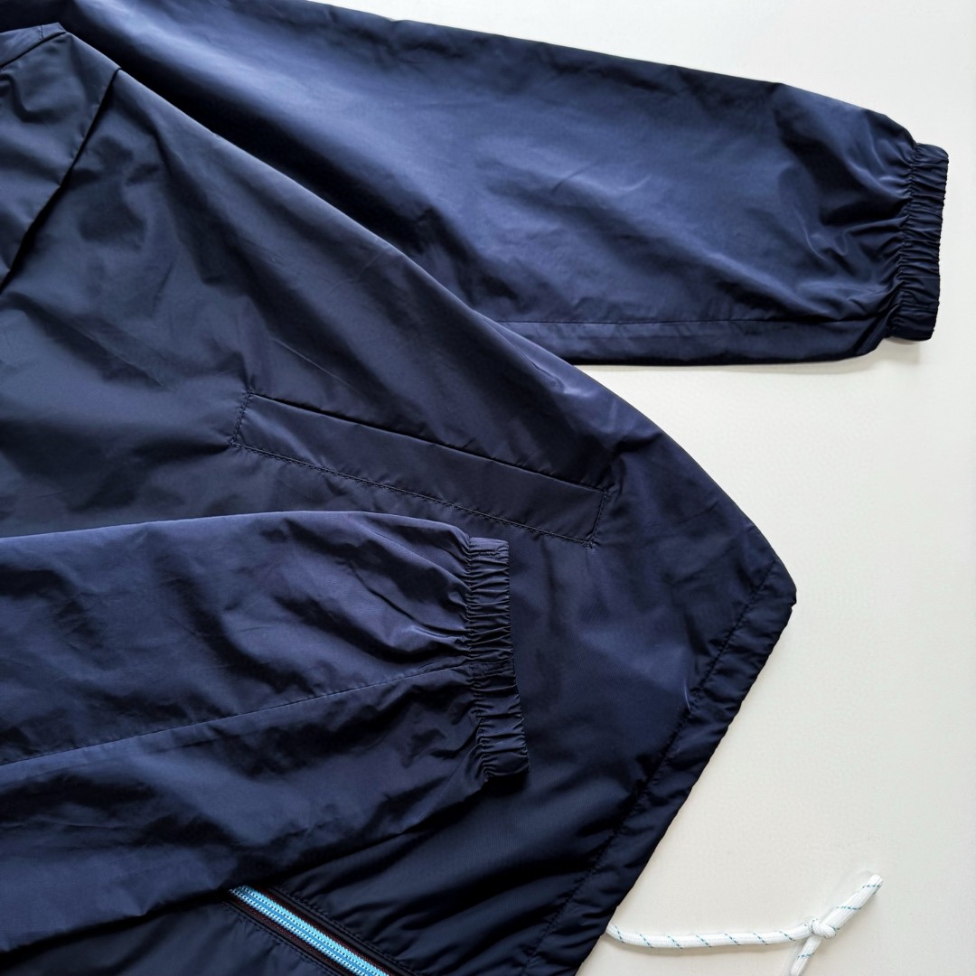 PRADA 普拉达 再生尼龙拉链连帽夹克 外套 长袖 蓝色 C0 SGC864-1WQ9-F0ABB-S-OOO