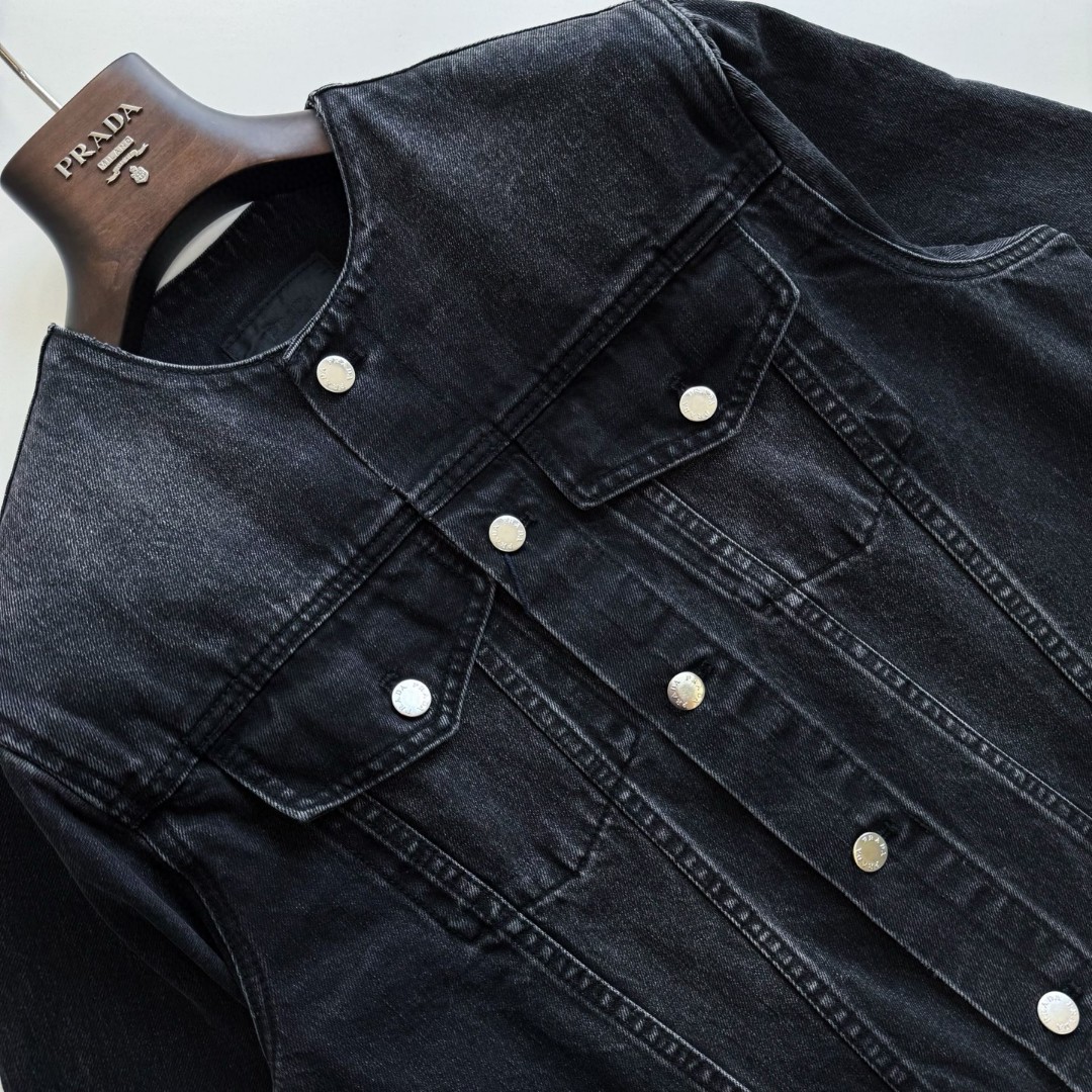 PRADA 普拉达 菱格三角标棉服外套 夹克 长袖 黑色 C0 GEB229-12K8-F0557-S-231