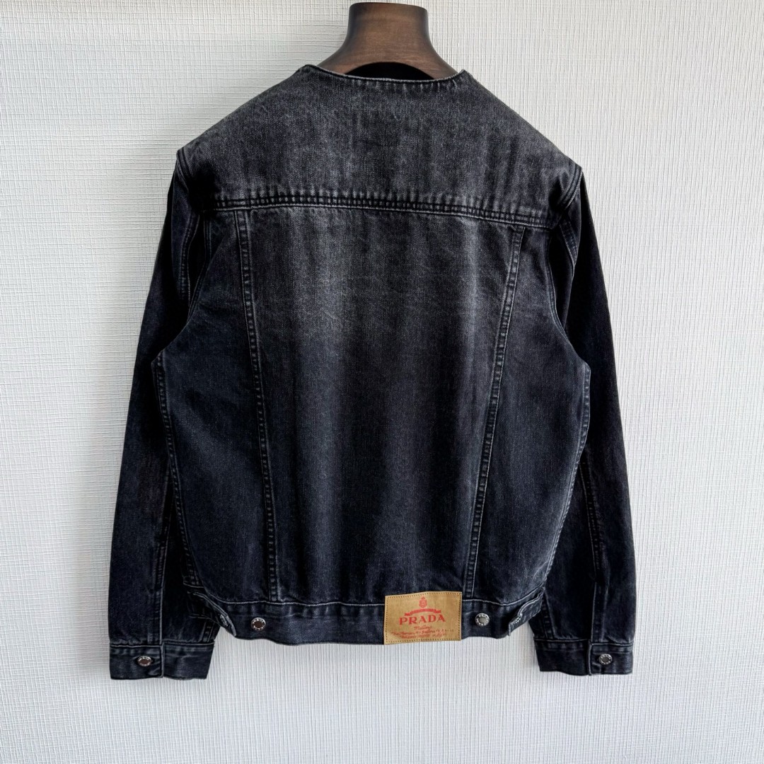 PRADA 普拉达 菱格三角标棉服外套 夹克 长袖 黑色 C0 GEB229-12K8-F0557-S-231