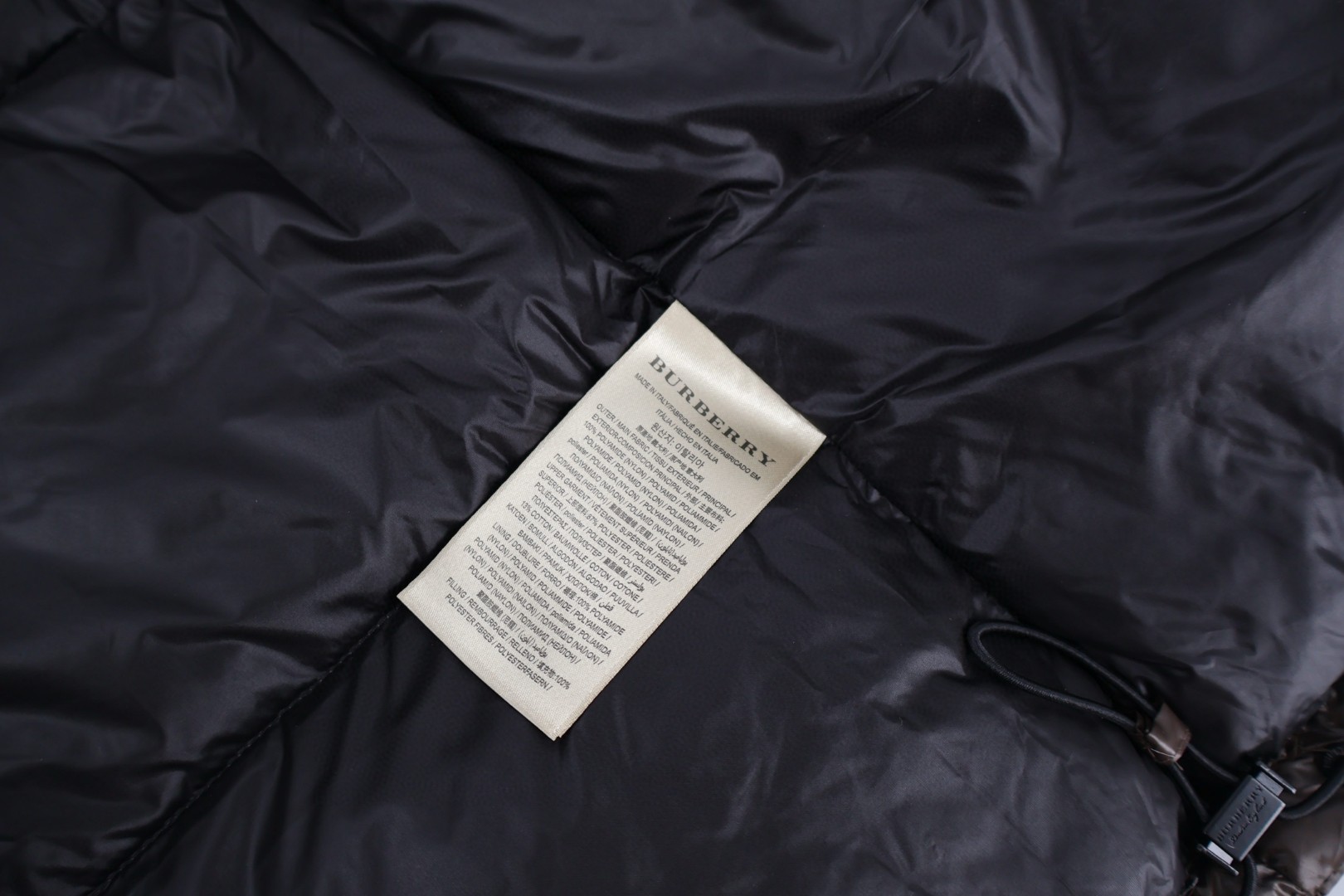 Burberry 巴宝莉 胸口刺绣羽绒服 长袖 外套 棕色 E0