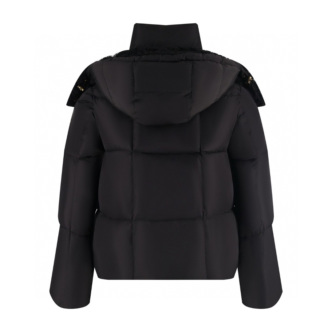 Moncler 蒙口 羊羔毛毛领羽绒服 保暖 外套 女款 黑色 E0 K20931A00150539ZD999