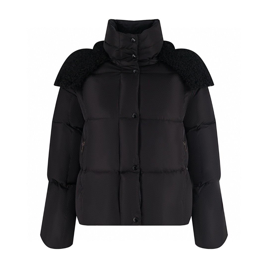 Moncler 蒙口 羊羔毛毛领羽绒服 保暖 外套 女款 黑色 E0 K20931A00150539ZD999