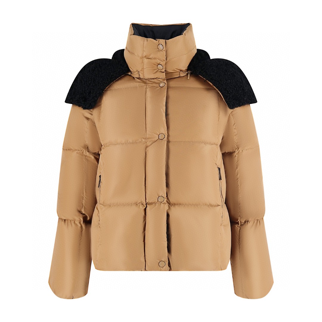 Moncler 蒙口 羊羔毛毛领羽绒服 保暖 外套 女款 驼米色 E0 K20931A00150539ZD226
