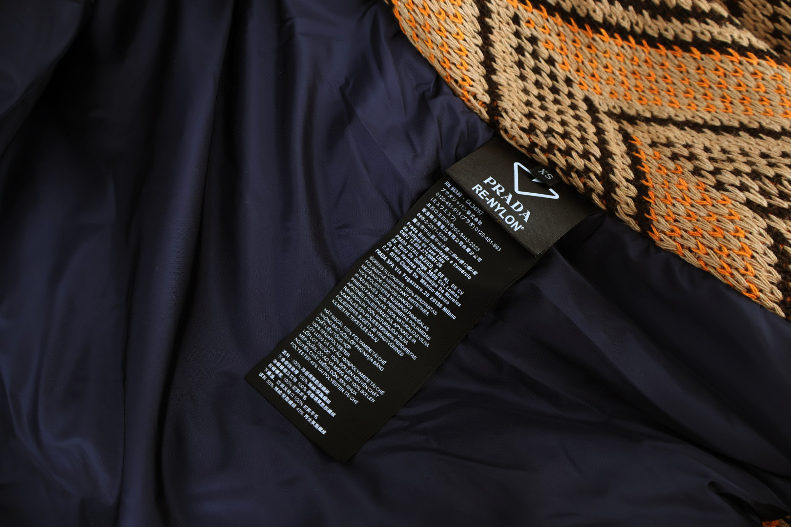 PRADA 普拉达 民族风尼龙飞行员夹克 棒球服 棉服 外套 长袖 蓝色 C5 SGB895-1WQ8-F0ABM-S-212