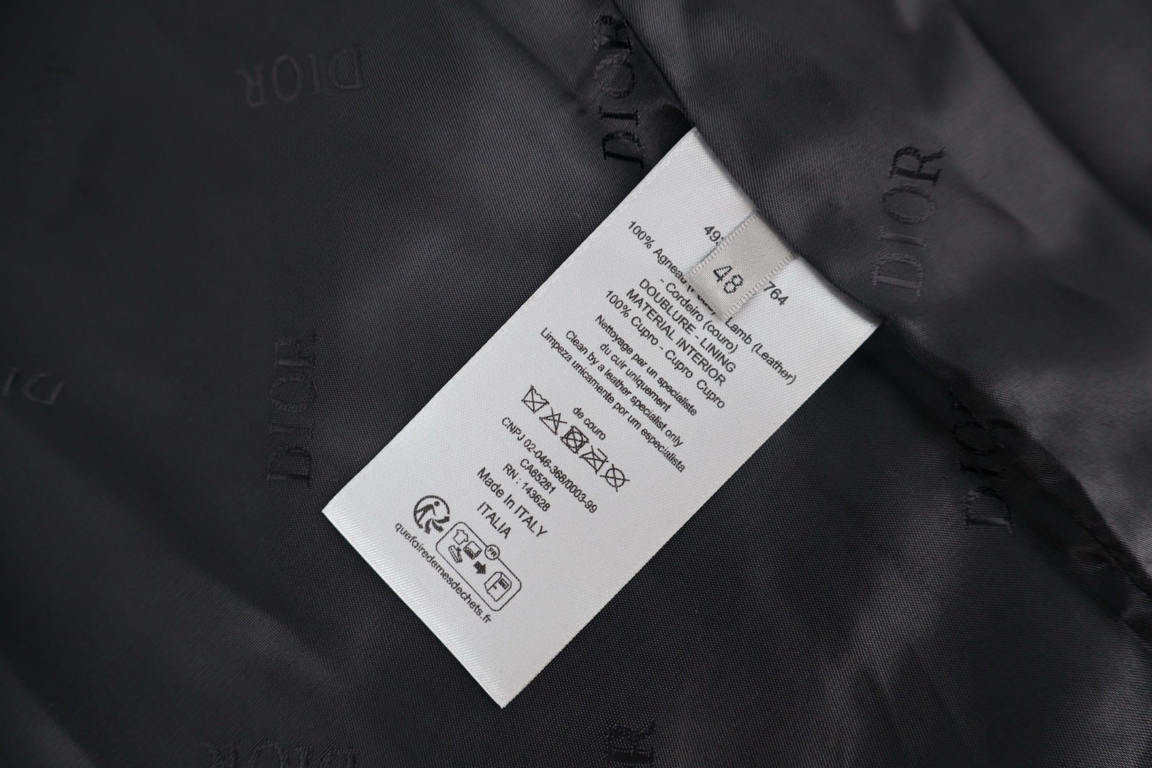 DIOR 迪奥 织带麂皮夹克 外套 长袖 灰色 C0 493L421B0764-C840