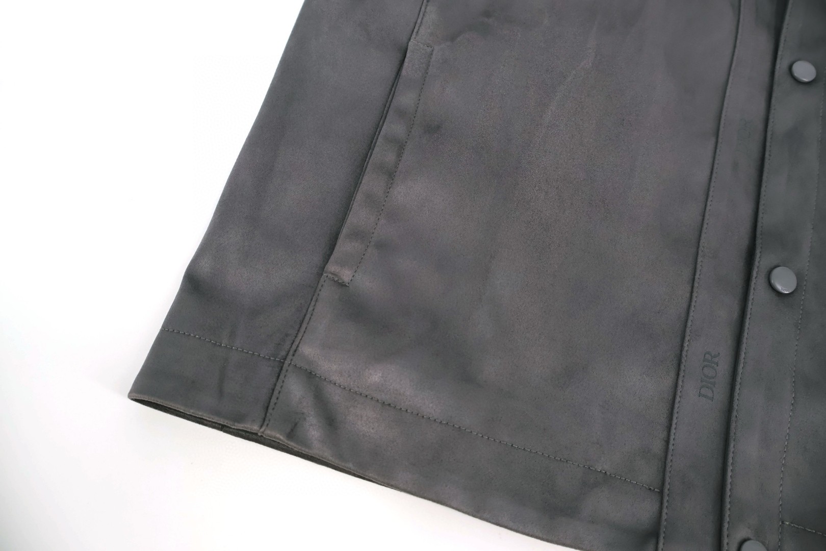 DIOR 迪奥 织带麂皮夹克 外套 长袖 灰色 C0 493L421B0764-C840